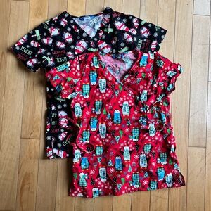 Set of 2 Christmas Scrubs